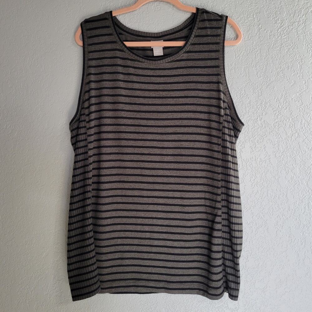 Chico's Zenergy Women's 20/22 Striped Layering Tank Blouse